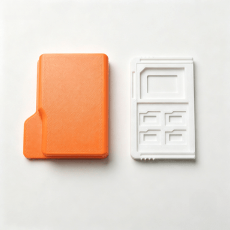 Document Scanner Portable - Orangefarbene Kunststoff-Schutzhülle für SD-/TF-Karten, tragbarer Speicherkarten-Schutz