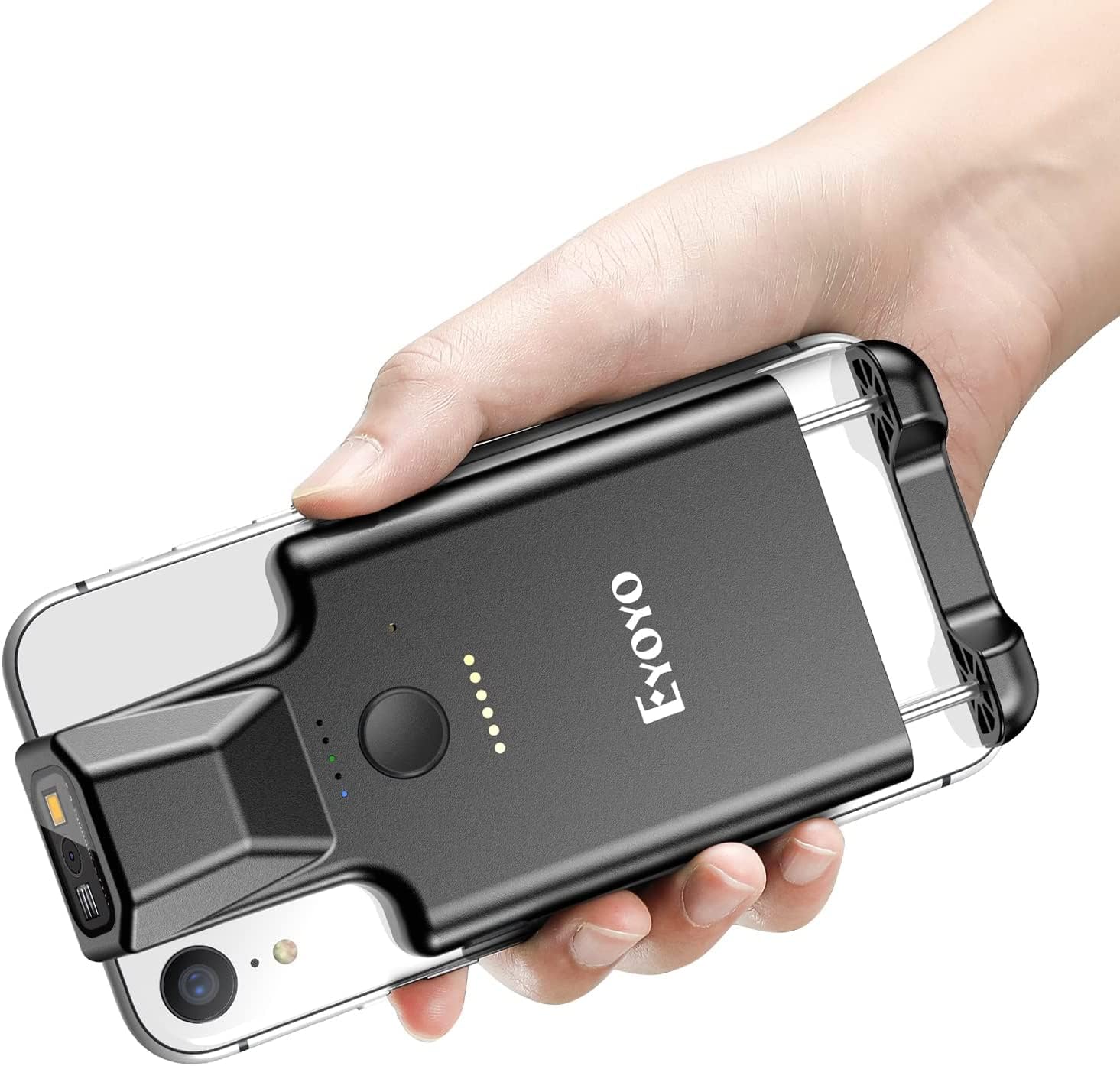 Document Scanner Portable - Eyoyo EY-017 Bluetooth-Barcode-Scanner mit Rückenclip, tragbarer