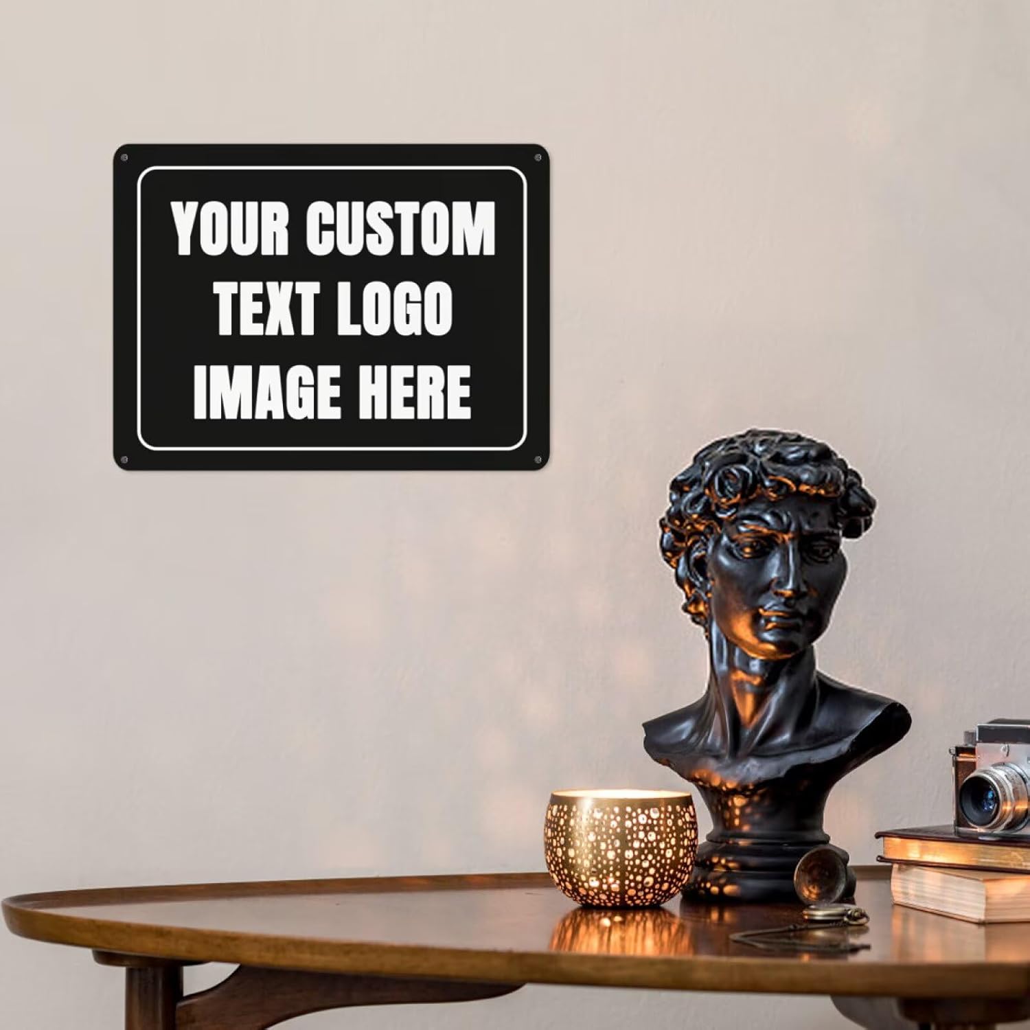 Home Office Logo - Individuelles Schild, personalisiertes Metallschild, individuelle Schilder