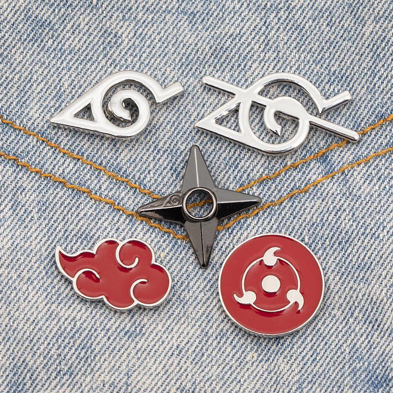 Home Office Or - Naruto Akatsuki Red Cloud Badge Brosche