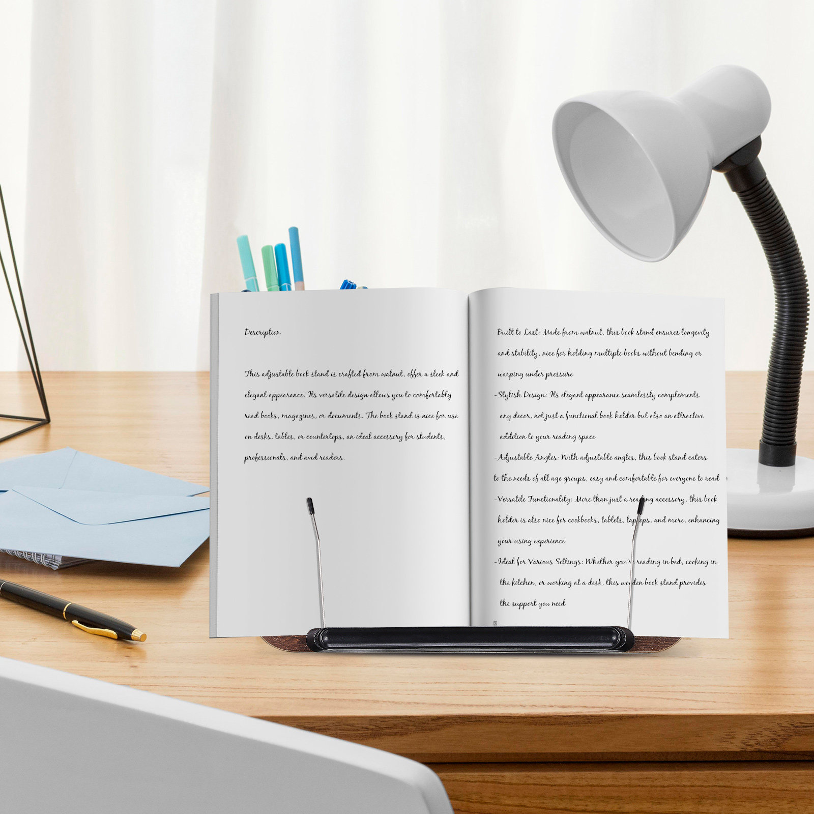 Verstellbarer Buchständer aus  – Document Holder Stand Bewertung und Preis