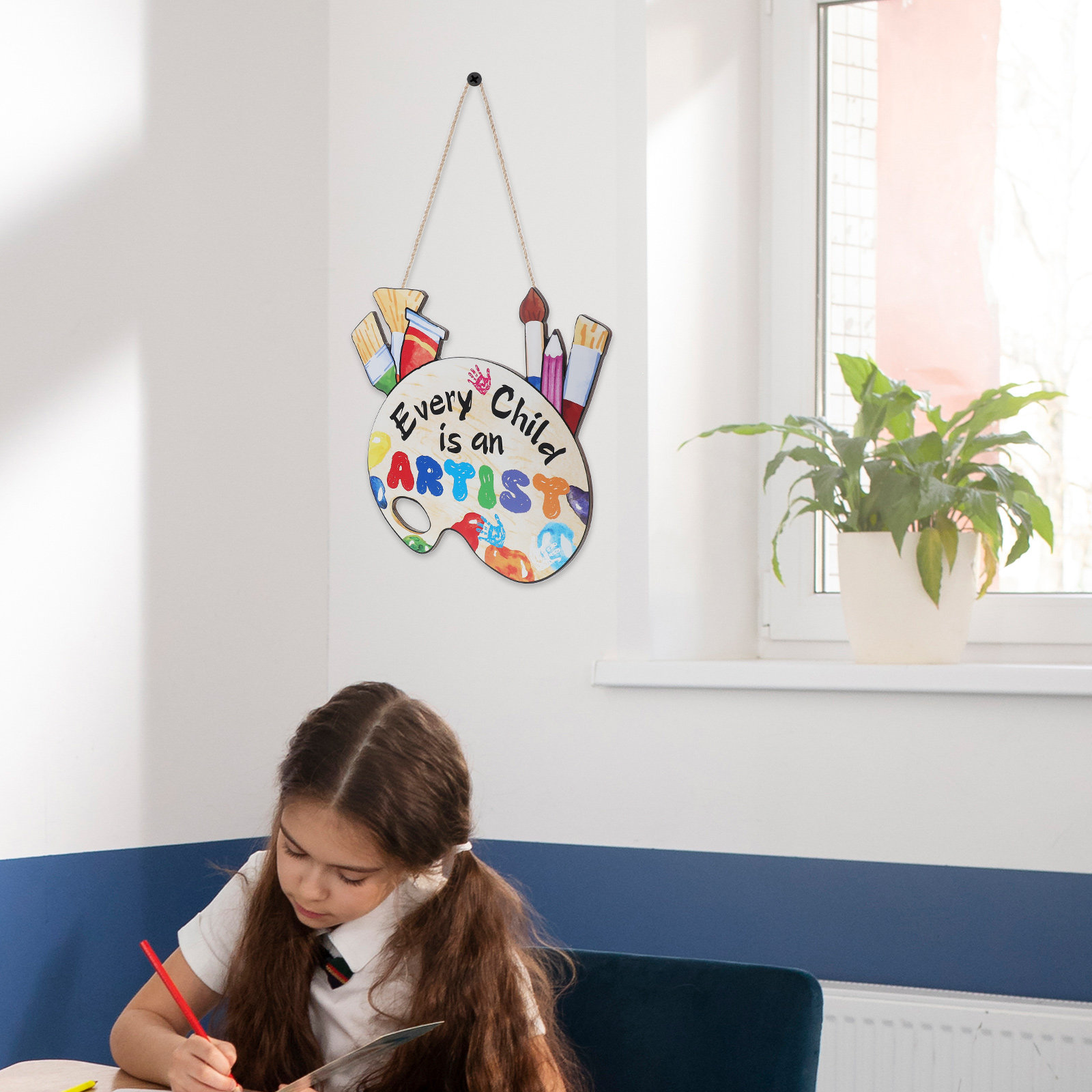 Holz-Wandschild für Klassenzim – Home Office Or Bewertung und Preis
