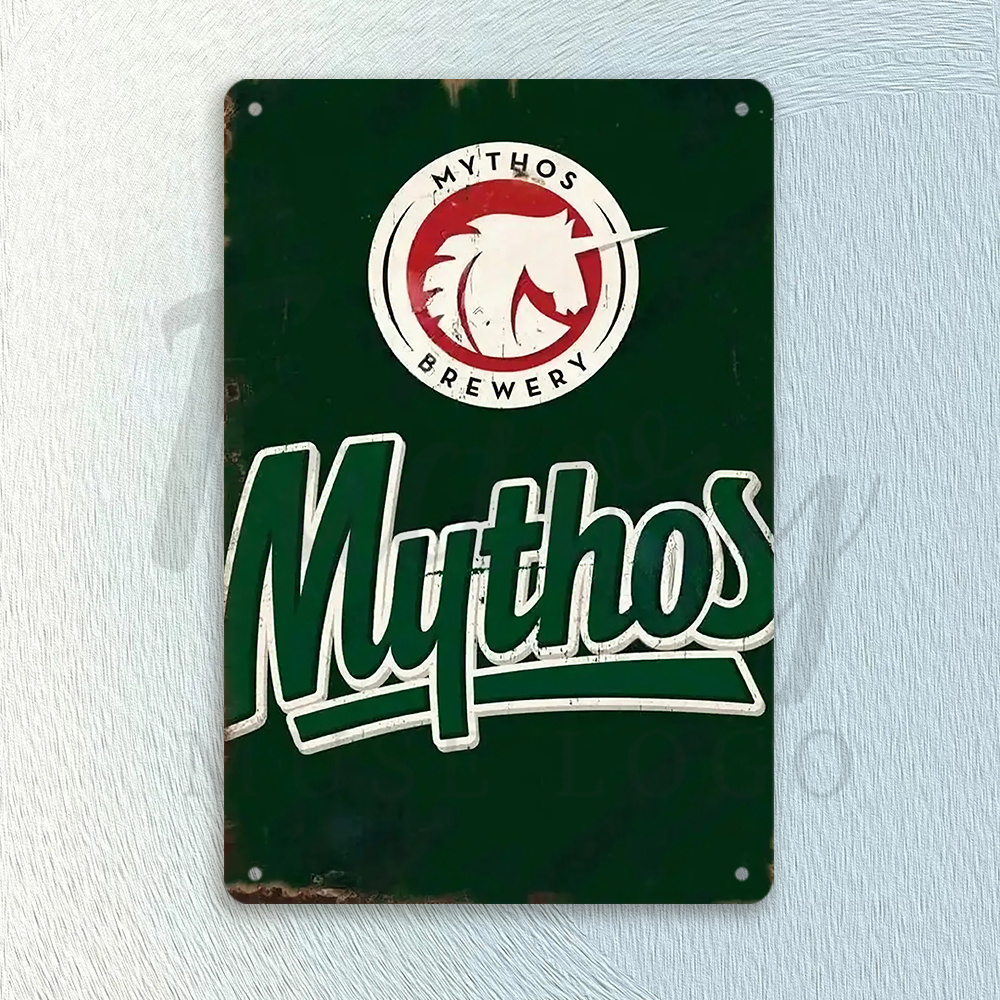 Mythos Brewery Vintage-Metallb – Home Office Logo Bewertung und Preis