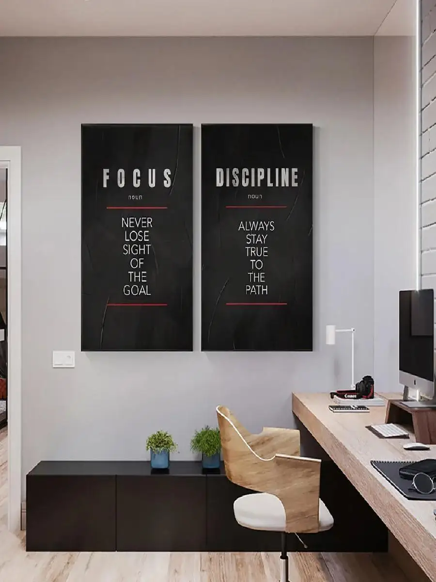 Poster mit der Aufschrift „Gla – Home Office Room Inspiration Bewertung und Preis