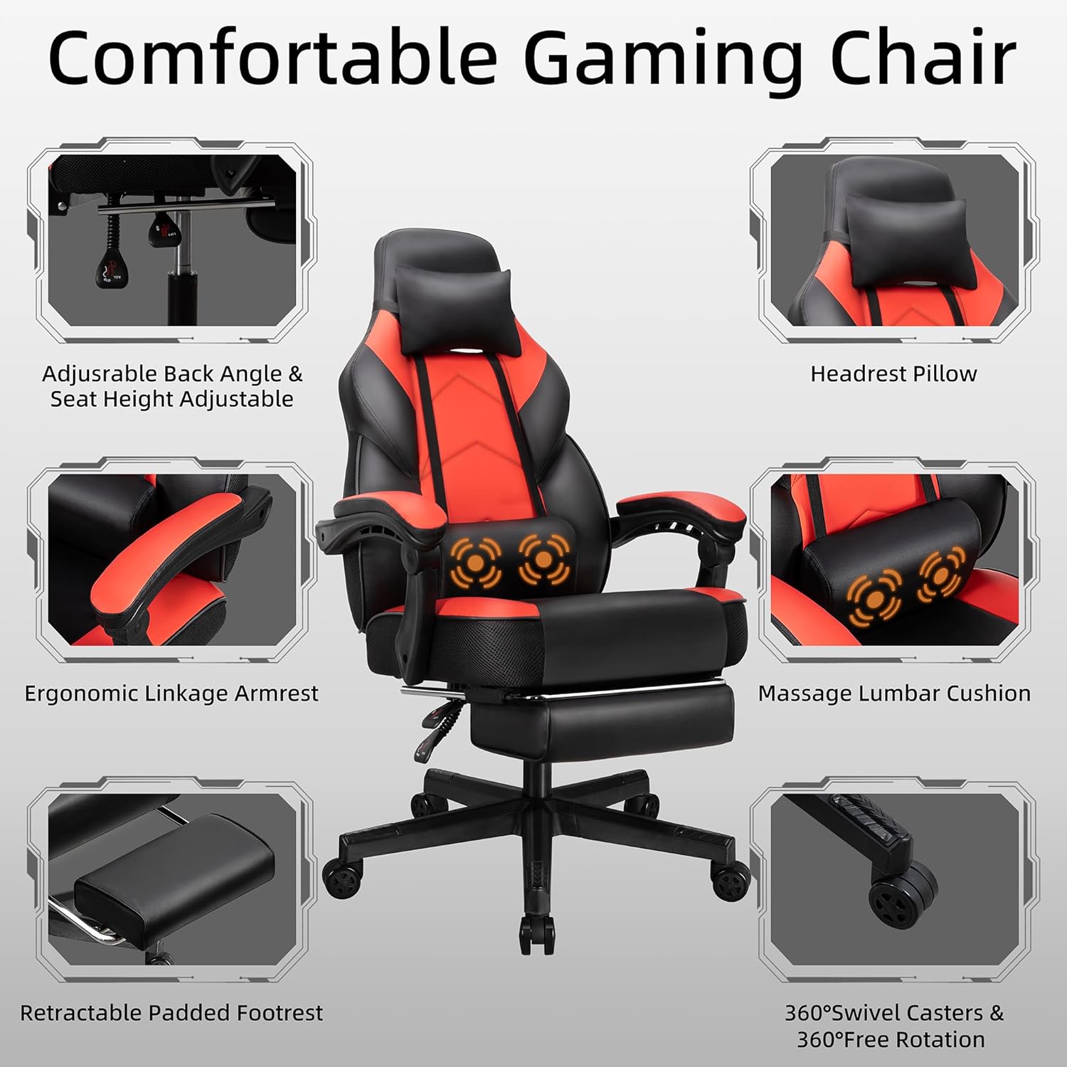 Gaming-Stuhl mit Fußstütze, Ma – Ergonomic Office Chair Bewertung und Preis