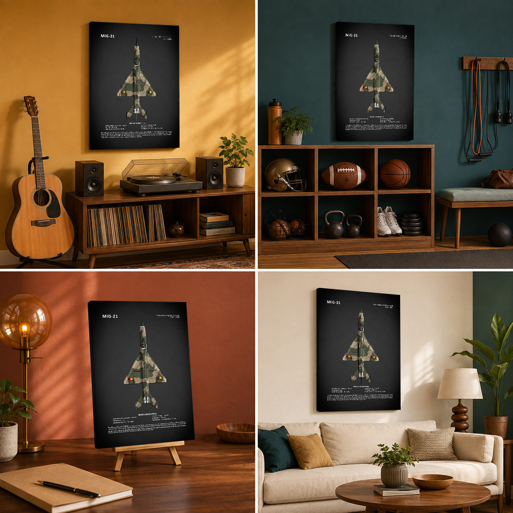 MiG21 Kampfflugzeug-Galerie, L – Home Office Layout Bewertung und Preis